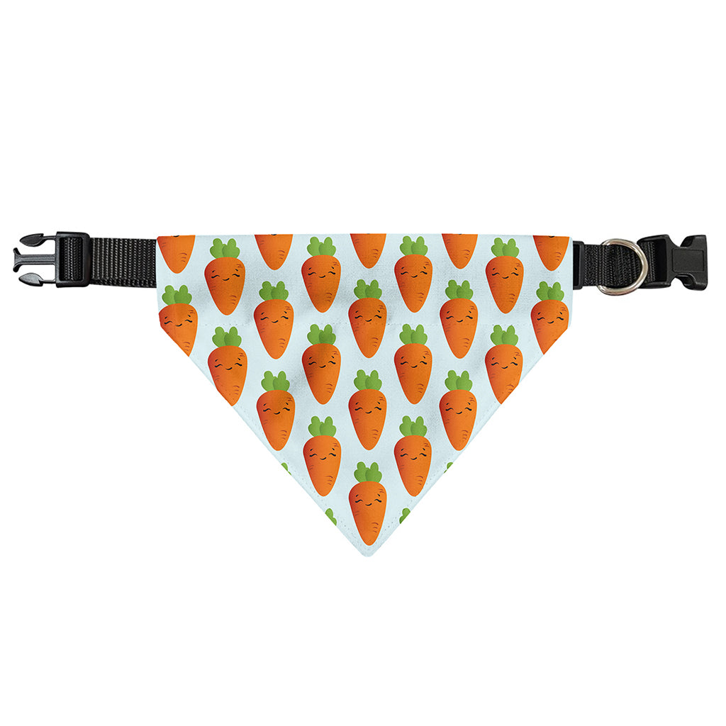 Smiling Carrot Pattern Print Over The Collar Dog Bandana