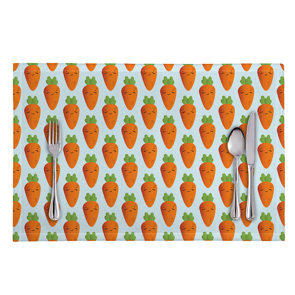 Smiling Carrot Pattern Print Placemat