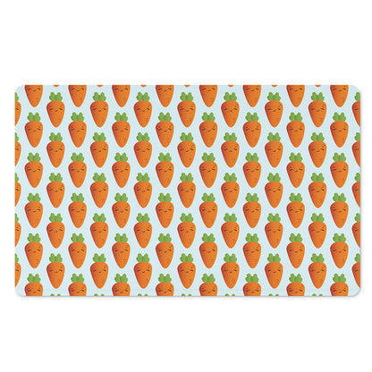 Smiling Carrot Pattern Print Polyester Doormat