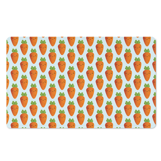 Smiling Carrot Pattern Print Polyester Doormat