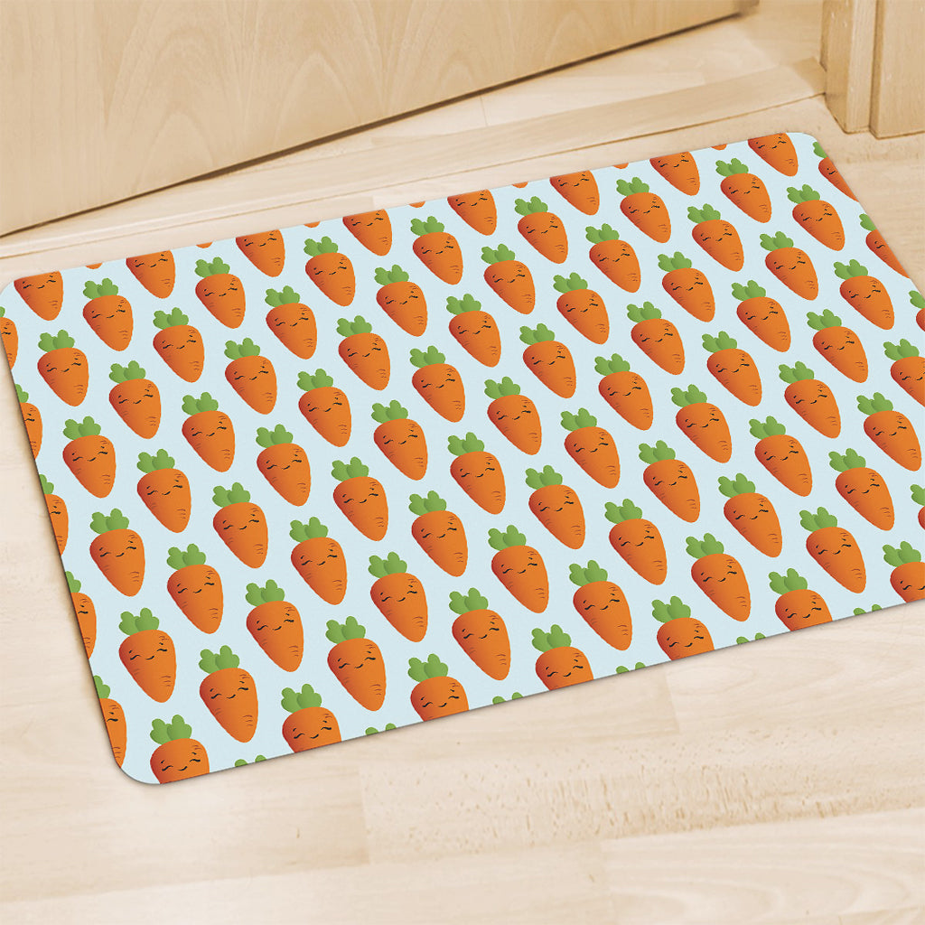 Smiling Carrot Pattern Print Polyester Doormat