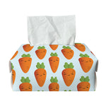 Smiling Carrot Pattern Print Rectangle Tissue Box Cover