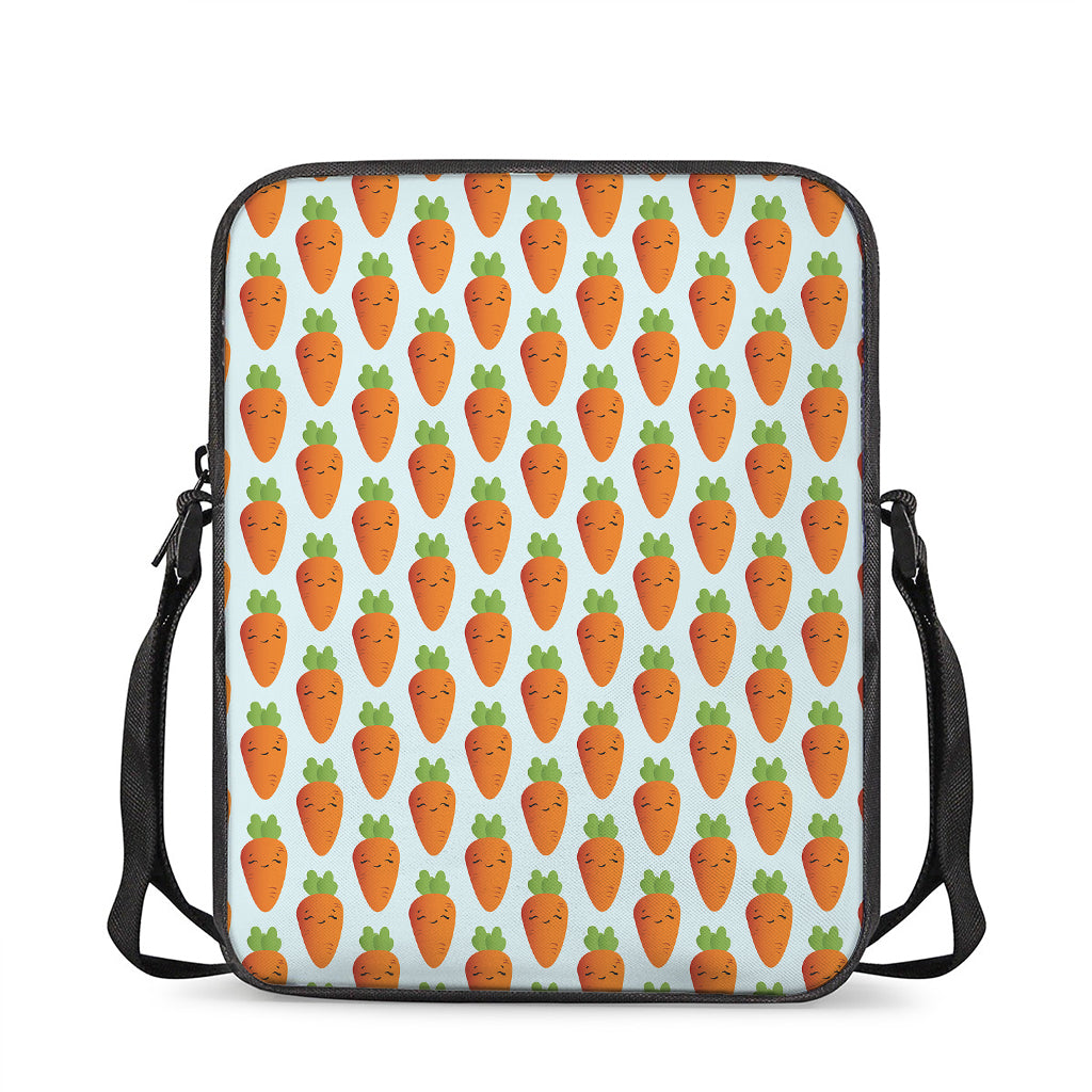 Smiling Carrot Pattern Print Rectangular Crossbody Bag