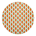 Smiling Carrot Pattern Print Round Blanket