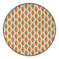 Smiling Carrot Pattern Print Round Floor Mat