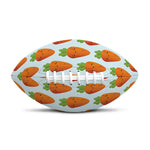 Smiling Carrot Pattern Print Rugby Ball