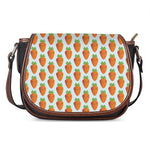 Smiling Carrot Pattern Print Saddle Bag