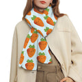 Smiling Carrot Pattern Print Scarf