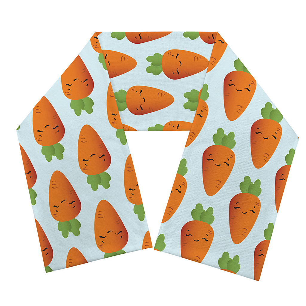 Smiling Carrot Pattern Print Scarf