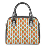 Smiling Carrot Pattern Print Shoulder Handbag