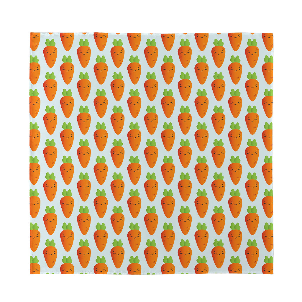 Smiling Carrot Pattern Print Silk Bandana