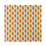 Smiling Carrot Pattern Print Silk Bandana