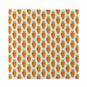 Smiling Carrot Pattern Print Silk Bandana