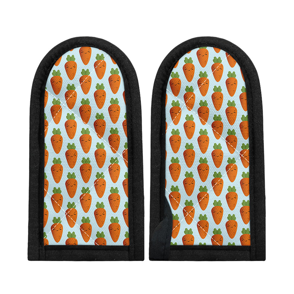 Smiling Carrot Pattern Print Skillet Handle Cover