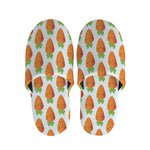 Smiling Carrot Pattern Print Slippers