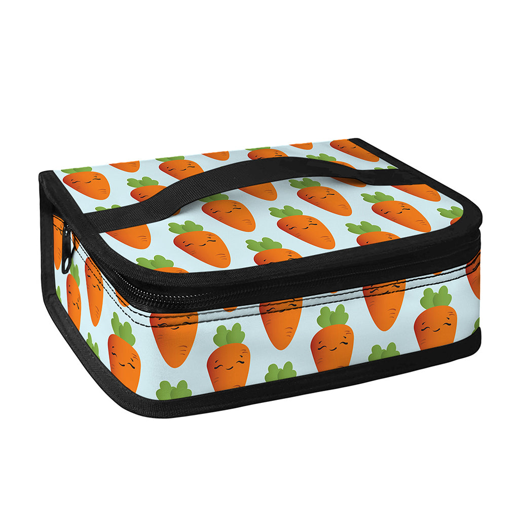 Smiling Carrot Pattern Print Small Lunch Bag