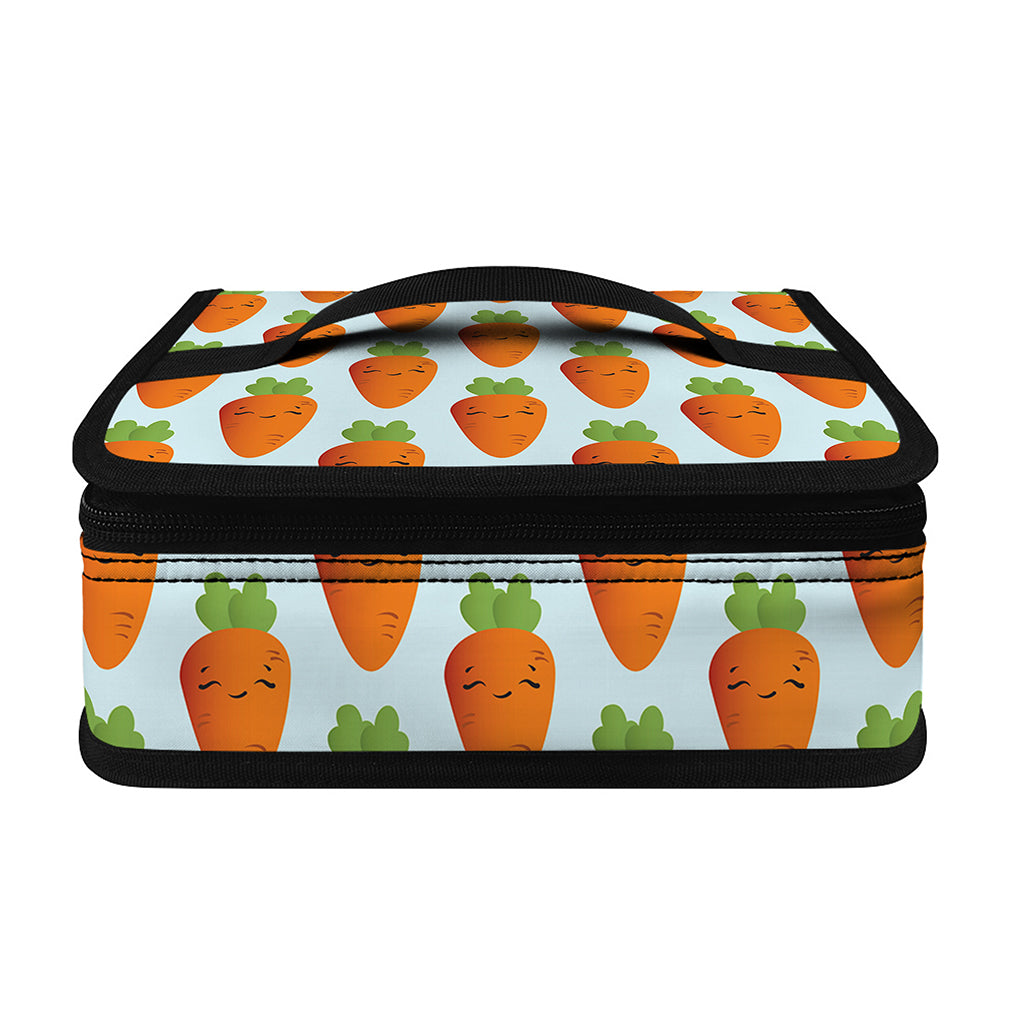 Smiling Carrot Pattern Print Small Lunch Bag