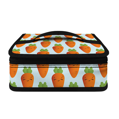 Smiling Carrot Pattern Print Small Lunch Bag