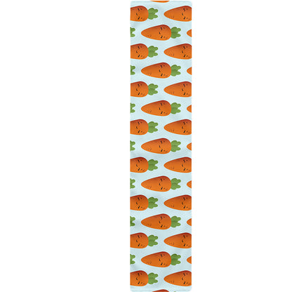 Smiling Carrot Pattern Print Table Runner