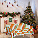 Smiling Carrot Pattern Print Tablecloth