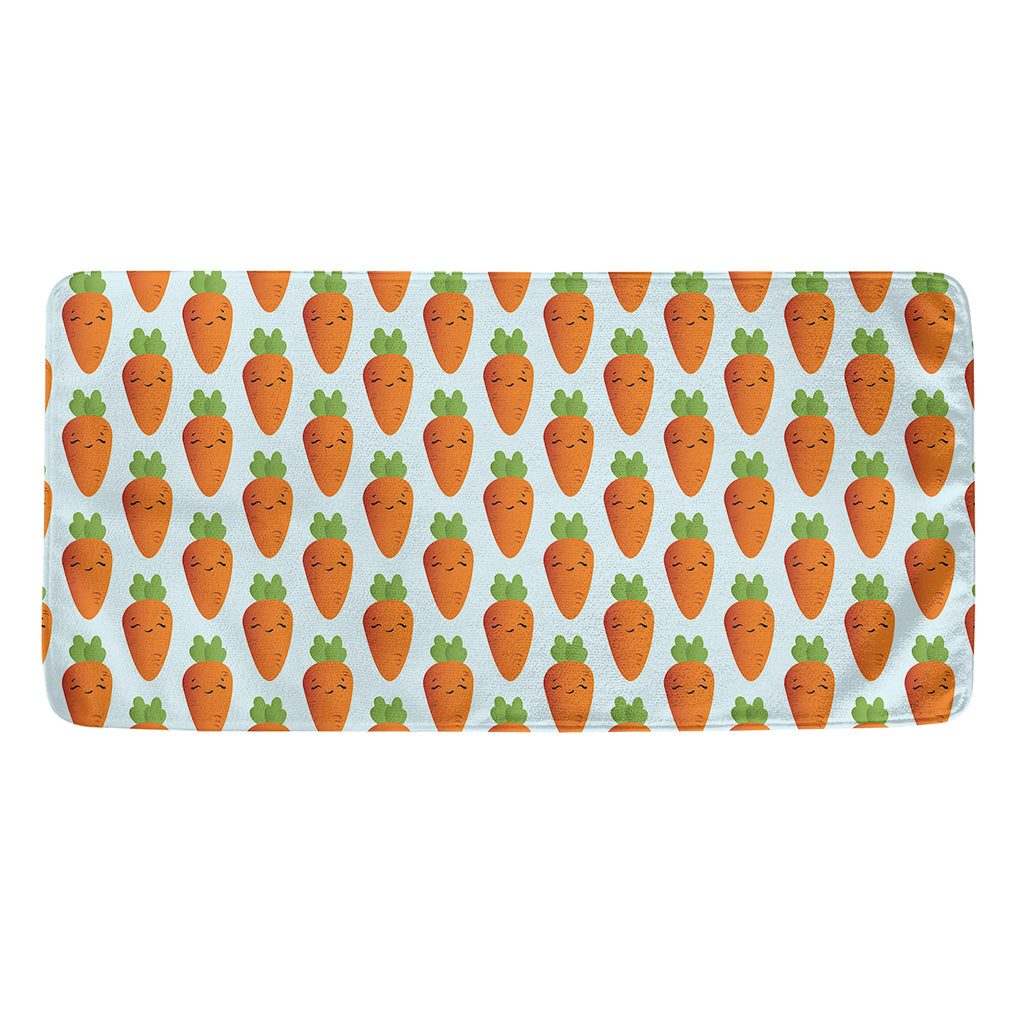 Smiling Carrot Pattern Print Towel