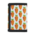 Smiling Carrot Pattern Print Trifold Wallet