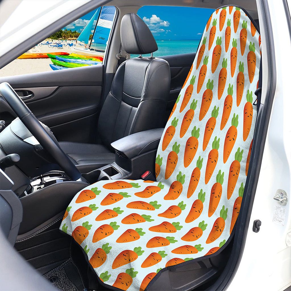 Smiling Carrot Pattern Print Waterproof Car Seat Cover