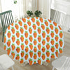 Smiling Carrot Pattern Print Waterproof Round Tablecloth