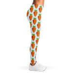 Smiling Carrot Pattern Print Women's Leggings