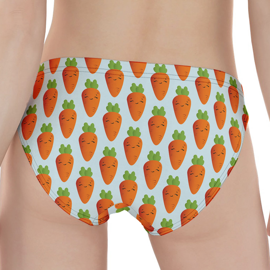 Smiling Carrot Pattern Print Women's Panties