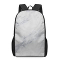 Smoke Grey Marble Print 17 Inch Backpack