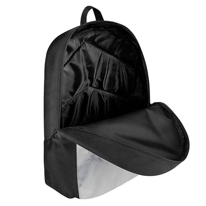 Smoke Grey Marble Print 17 Inch Backpack
