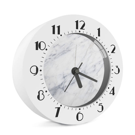 Smoke Grey Marble Print Alarm Clock