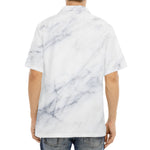 Smoke Grey Marble Print Aloha Shirt