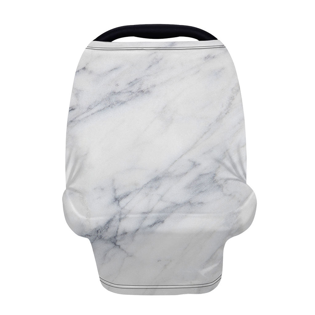 Smoke Grey Marble Print Baby Seat Cover