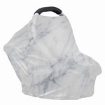 Smoke Grey Marble Print Baby Seat Cover