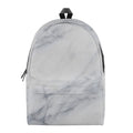 Smoke Grey Marble Print School Backpack
