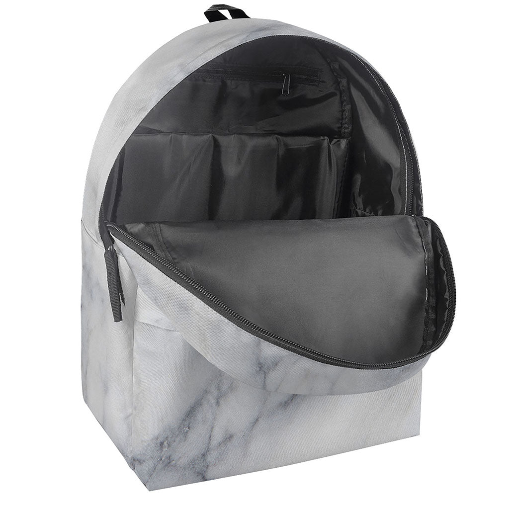 Smoke Grey Marble Print Backpack