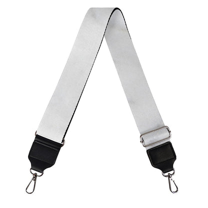 Smoke Grey Marble Print Bag Strap