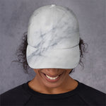 Smoke Grey Marble Print Baseball Cap