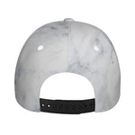 Smoke Grey Marble Print Baseball Cap
