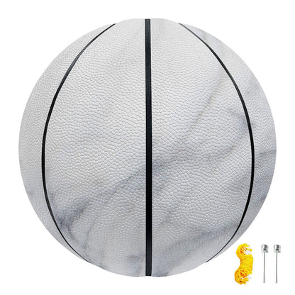 Smoke Grey Marble Print Basketball