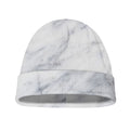Smoke Grey Marble Print Beanie