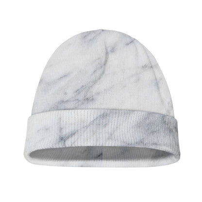 Smoke Grey Marble Print Beanie