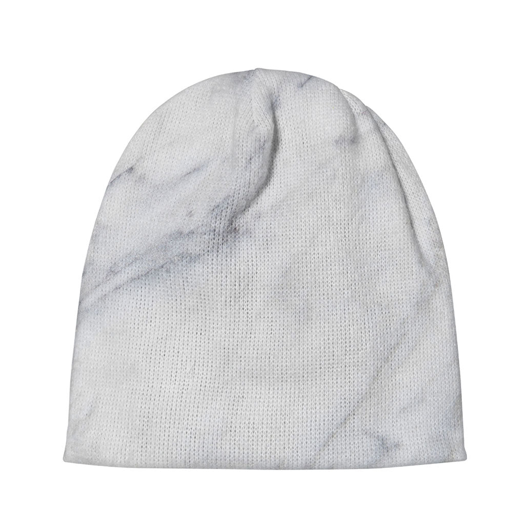 Smoke Grey Marble Print Beanie