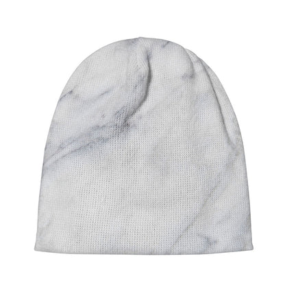 Smoke Grey Marble Print Beanie