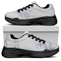 Smoke Grey Marble Print Black Chunky Shoes