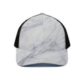 Smoke Grey Marble Print Black Mesh Trucker Hat