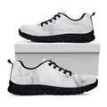 Smoke Grey Marble Print Black Running Shoes