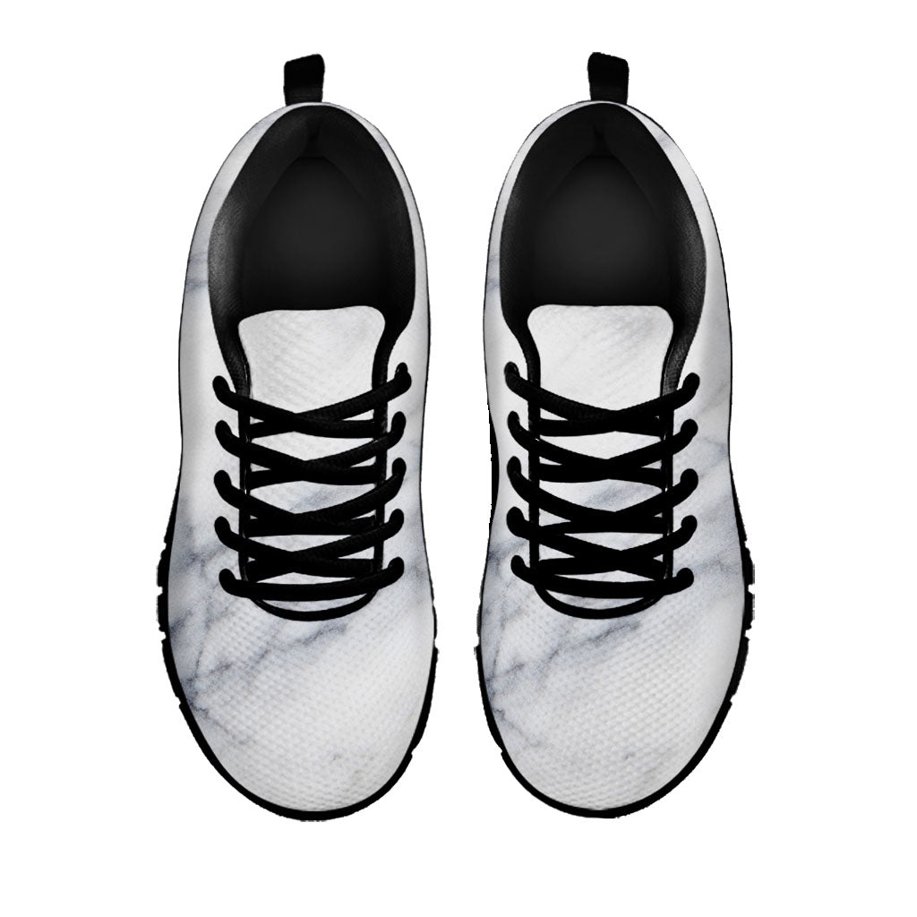 Smoke Grey Marble Print Black Running Shoes